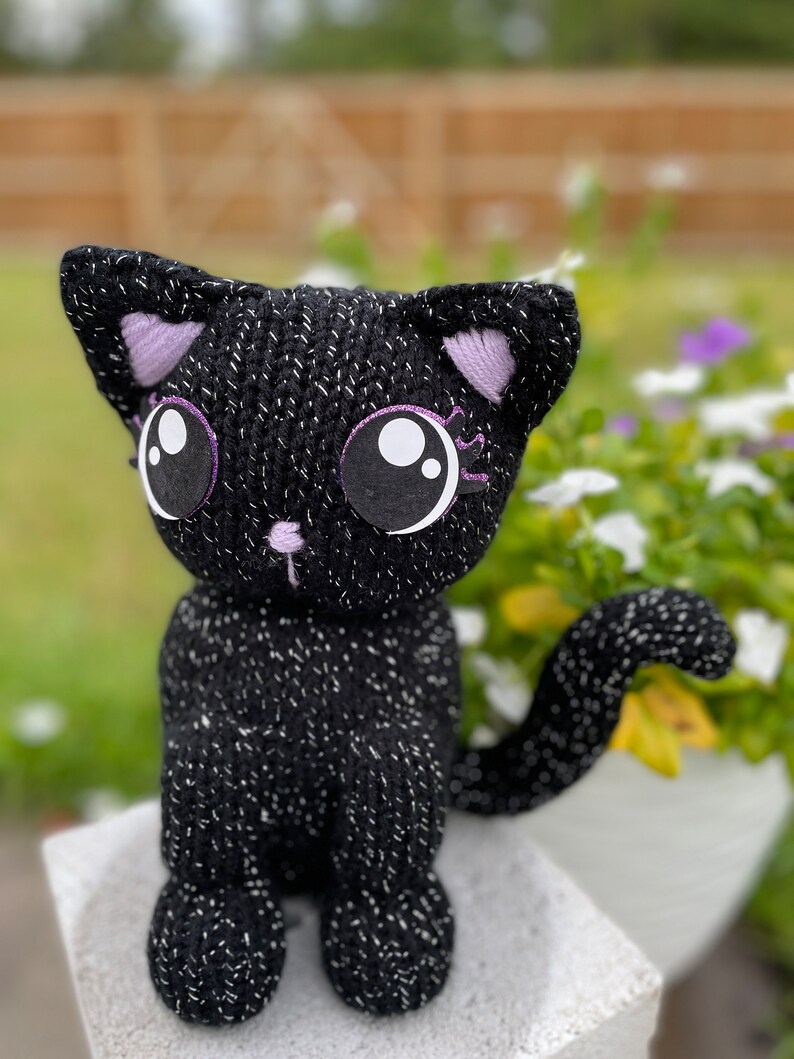 Black Kitty Knitting Machine Pattern PDF Only Addi Sentro Etsy