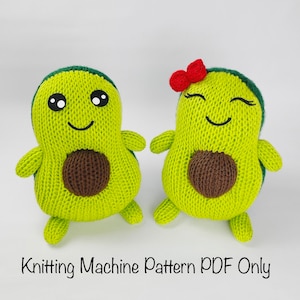 Avocado Knitting Machine Pattern Only Addi Sentro