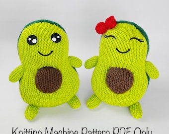 Avocado Knitting Machine Pattern Only Addi Sentro