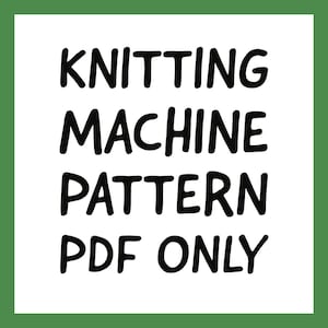 Bunny Knitting Machine Pattern PDF ONLY Addi Sentro - Etsy