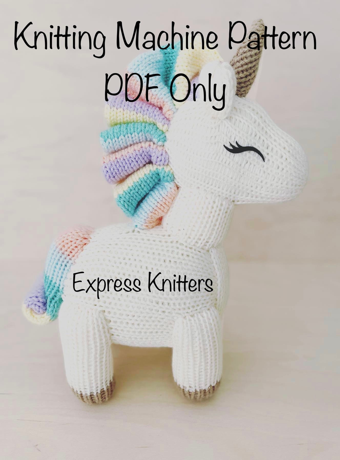 Unicorn-standing Circular Knitting Machine Pattern Addi Sentro - Etsy