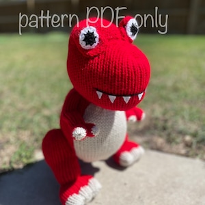 T-Rex Circular Knitting Machine PDF Pattern ONLY- Addi Express Sentro Stuffed Animal