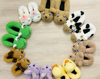 Animal Slippers Collection Strickmaschine NUR PDF