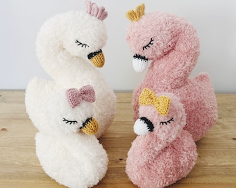 Swan and Flamingo Knitting Machine Pattern PDF ONLY