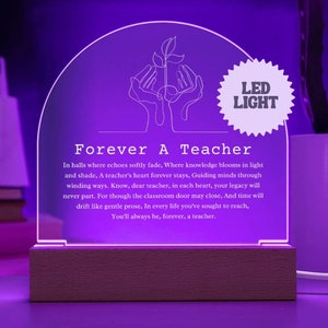 Forever A Teacher Acrylic Arch, Teacher Retirement Gift, Gift for Mentor, Gift for Boss, Retirement Gift, Teacher Appreciation Farewell Gift