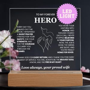 Feuerwehrmann Ruhestand LED Plakette, Feuerwehrmann Ruhestand Geschenk, Ruhestand Plakette, emt Geschenke, Feuerwehrmann Geschenke für ihn, Ruhestand Geschenke