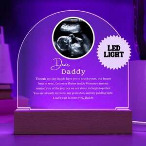 Beste papa gepersonaliseerde led-foto led acrylplaat, 1e keer cadeau vader, eerste vaderdagcadeau, cadeau nieuwe vader, binnenkort papa cadeau