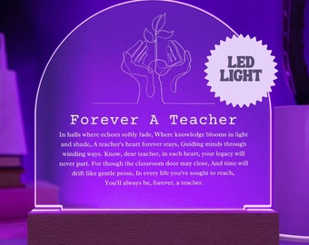 Forever A Teacher Acrylic Arch, Teacher Retirement Gift, Gift for Mentor, Gift for Boss, Retirement Gift, Teacher Appreciation Farewell Gift
