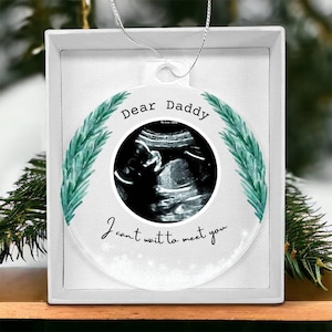 Caro papà, ornamento acrilico personalizzato con foto ecografica, regalo per il primo papà, regalo per la prima festa del papà, regalo per il nuovo papà, regalo per il futuro papà