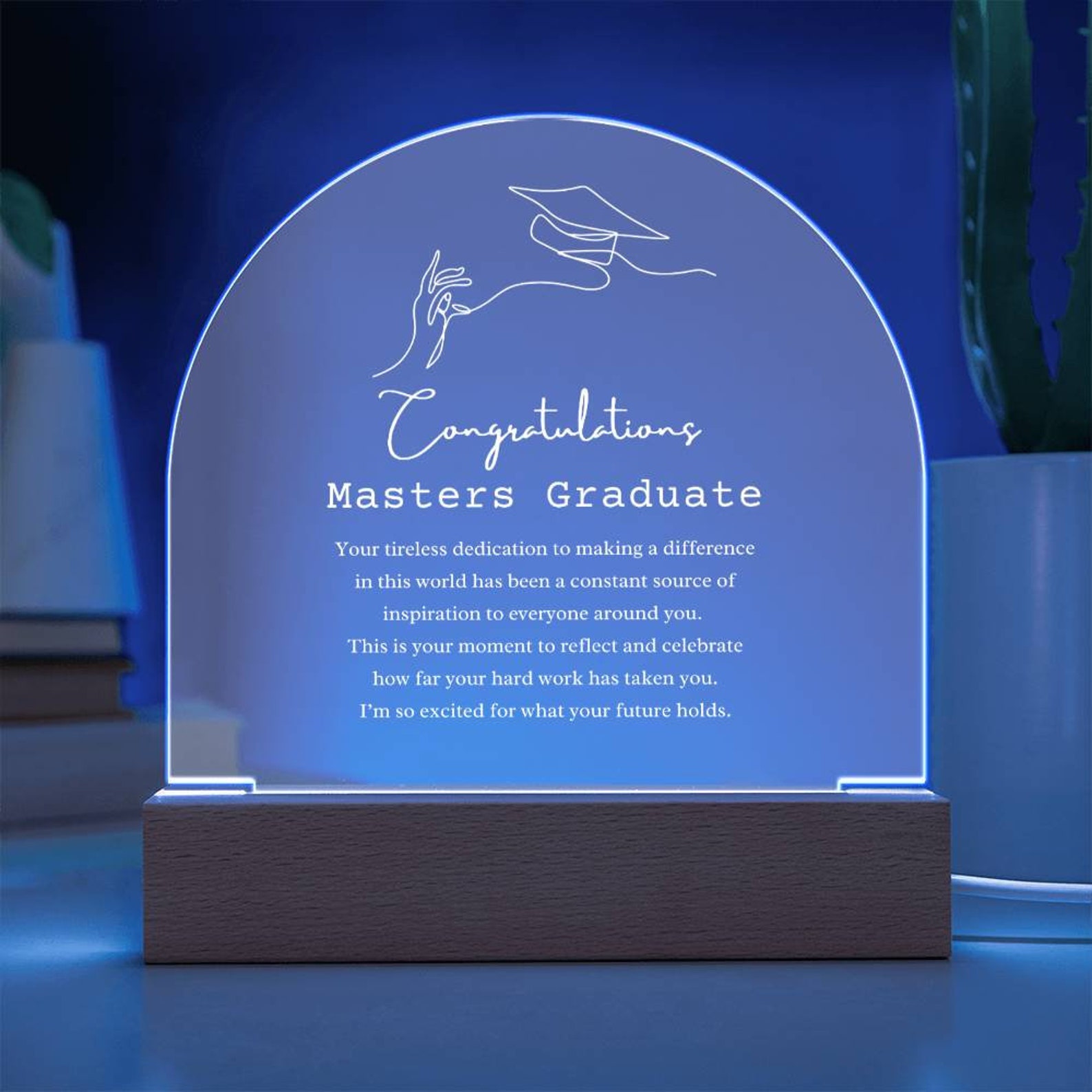 Graduation Led Version Masters Graduate Acrylic Arch, LED Light Graduation Gift - Etsy