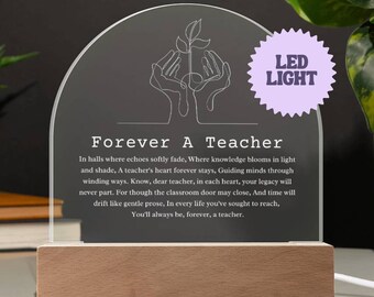 Forever A Teacher Acrylic Arch, Teacher Retirement Gift, Gift for Mentor, Gift for Boss, Retirement Gift, Teacher Appreciation Farewell Gift