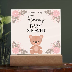 Custom Baby Shower Welcome Sign, Acrylic Baby Shower Sign, Baby Girl Baby Shower Sign, Baby Boy Baby Shower Sign, Baby Sprinkle Decor