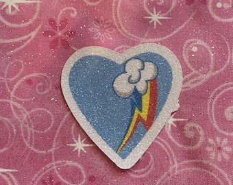 Rainbow Dash Cutie Mark Glitter Sticker