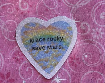Project Hail Mary Grace Rocky Save Stars Glitter Sticker