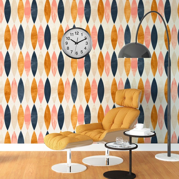 Bohemian Mcm Peel and Stick Wallpaper - Etsy