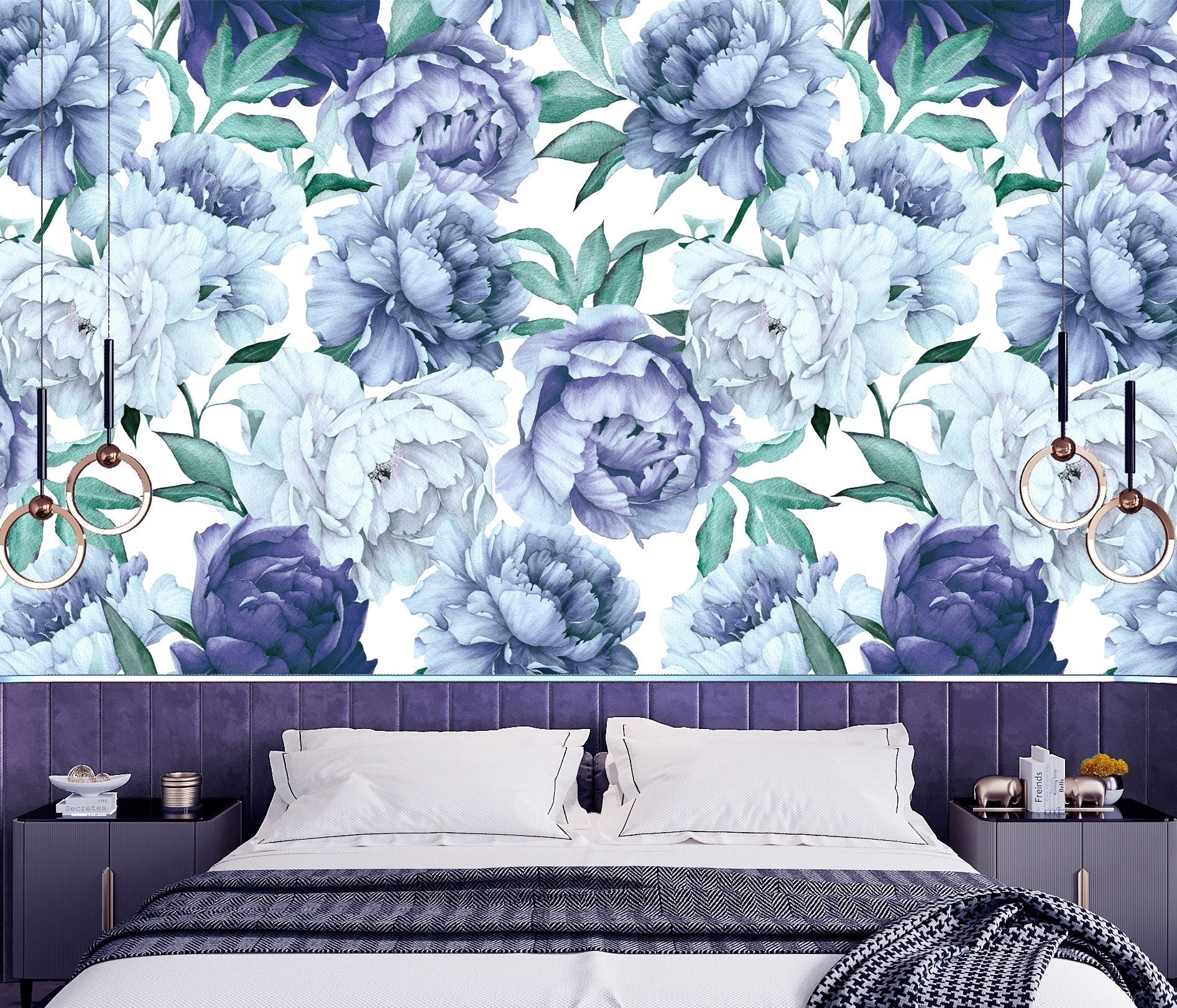 Royal Blue Wallpaper - Etsy Royal Blue Wallpaper - Etsy