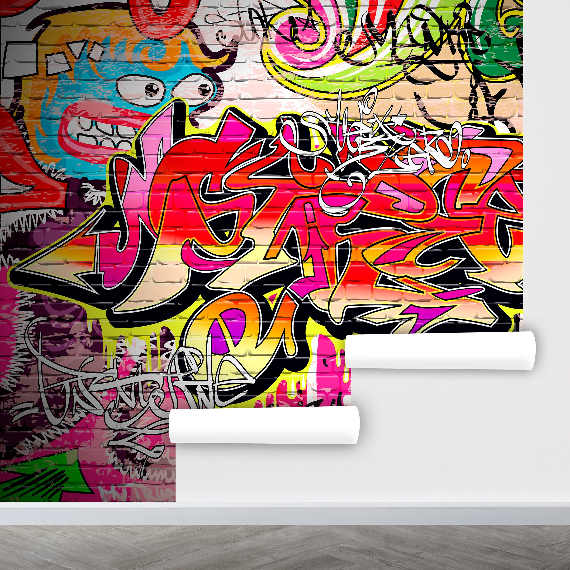 Graffiti Peel and Stick Wallpaper: Abstract Teen Room Decor - Etsy