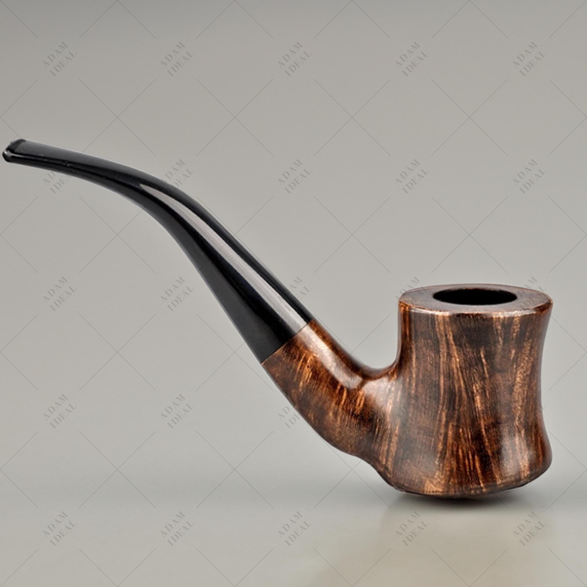 Hand Made Pipe Vintage Wooden Effect Bent Tobacco Pipe