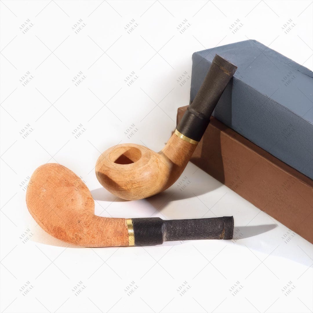 1 PC Pipa classica in legno di radica non rifinita, pipa fai da te per