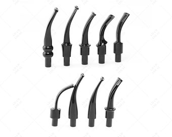 Boquilla de pipa negra única, accesorios para pipa de bricolaje