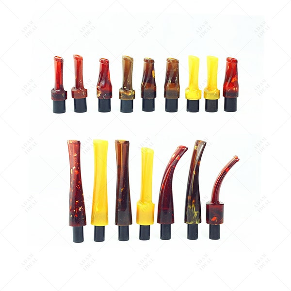 Colorful Handmade Mouthpieces, Unique Pipe Stems, Tobacco Pipe Accessories