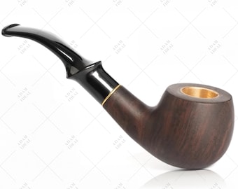 Handcrafted Hardwood Tobacco Smoking Pipe, Elegant Men's Gift