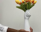 Ceramic Flower Vase, Arm Ceramic Hand Flower Vase Decorative Bud Vase, Floral Vase, Plants Flower Container Flower Planter Pot