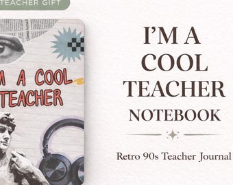 Retro Collage Teacher Notebook | Vintage Classroom Journal, 150 Lined Pages
