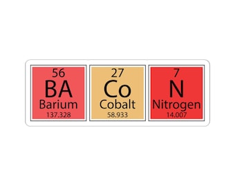 Bacon Element Tiles Sticker | Kiss-Cut Vinyl Periodic Table Decal