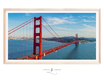 Samsung Frame TV Display  |  San Francisco Golden Gate  |  Instant Download
