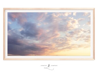Samsung Frame TV Display  |  Optimistic Morning Clouds  |  Instant Download