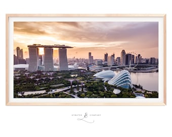 Samsung Frame TV Display  |  Invigorating Singapore Skyline  |  Instant Download