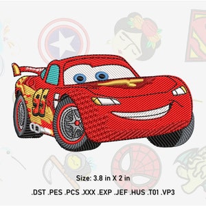 Car Embroidery Design. Racing Car Embroidery Pattern – Instant Download - Files for Embroidery Machines – 2 in x 3.8 in