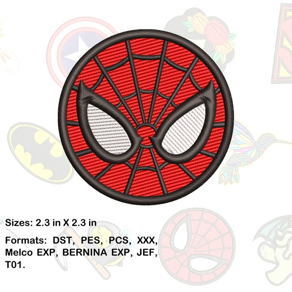 Spider M. Machine Embroidery Design. 2.3 in X 2.3 in