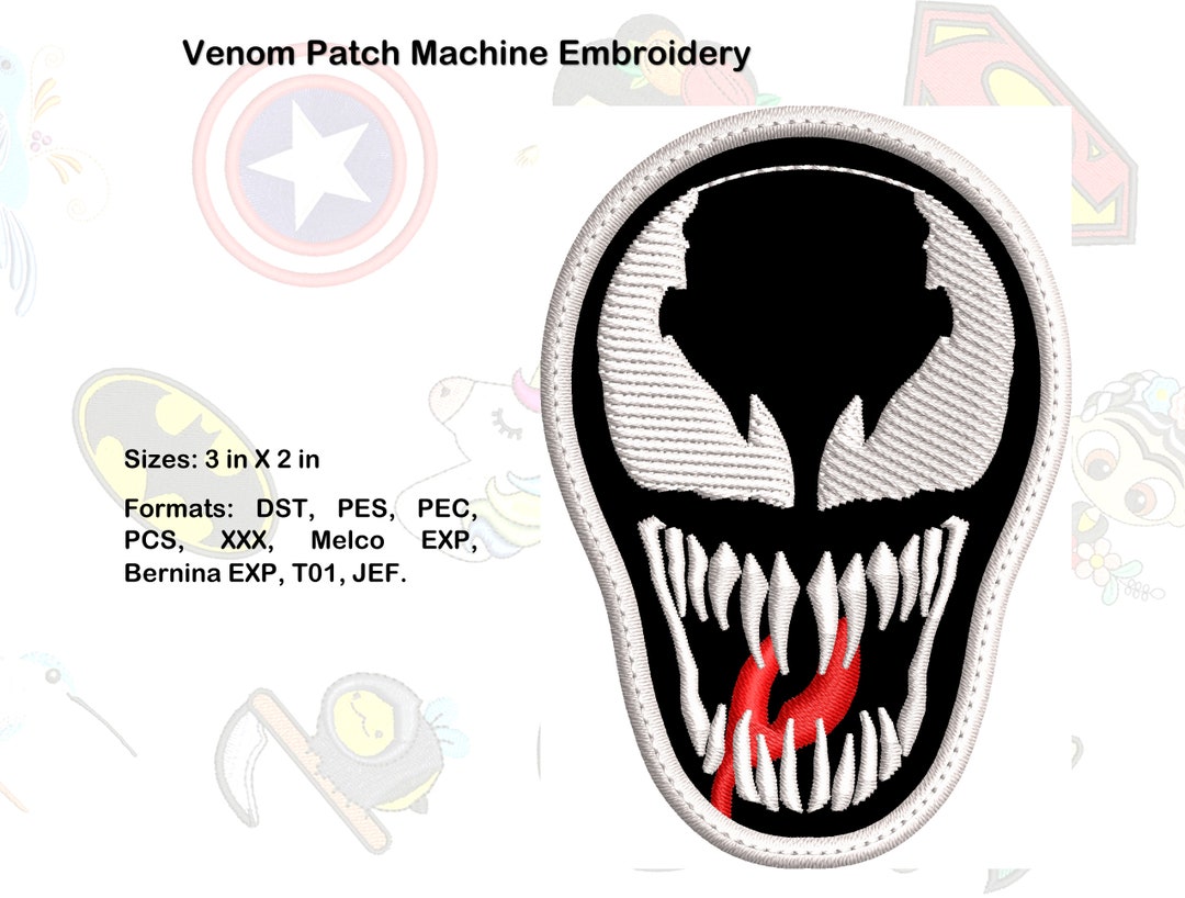 Venom Patch Machine Embroidery Design. 3 in X 2 In - Etsy