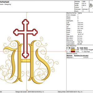 IHS Religious Embroidery Design: 5 Sizes (instant Download) - Etsy