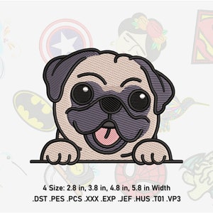 Puppy Machine Embroidery Design. Dog Embroidery Design. 4 sizes.