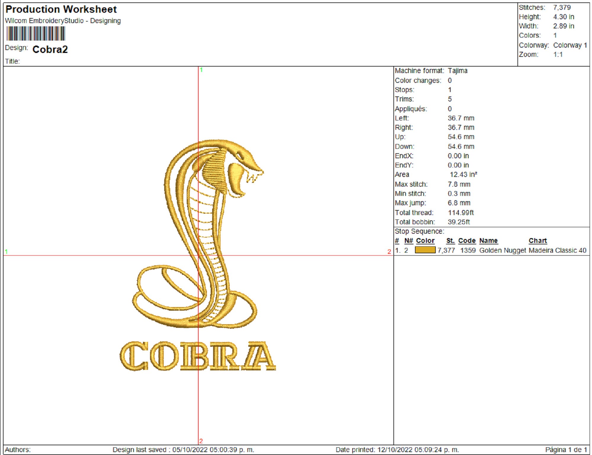 Cobra Machine Embroidery Design. - Etsy