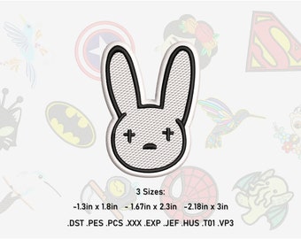 Bunny Patch Machine Embroidery Design. 3 Sizes.