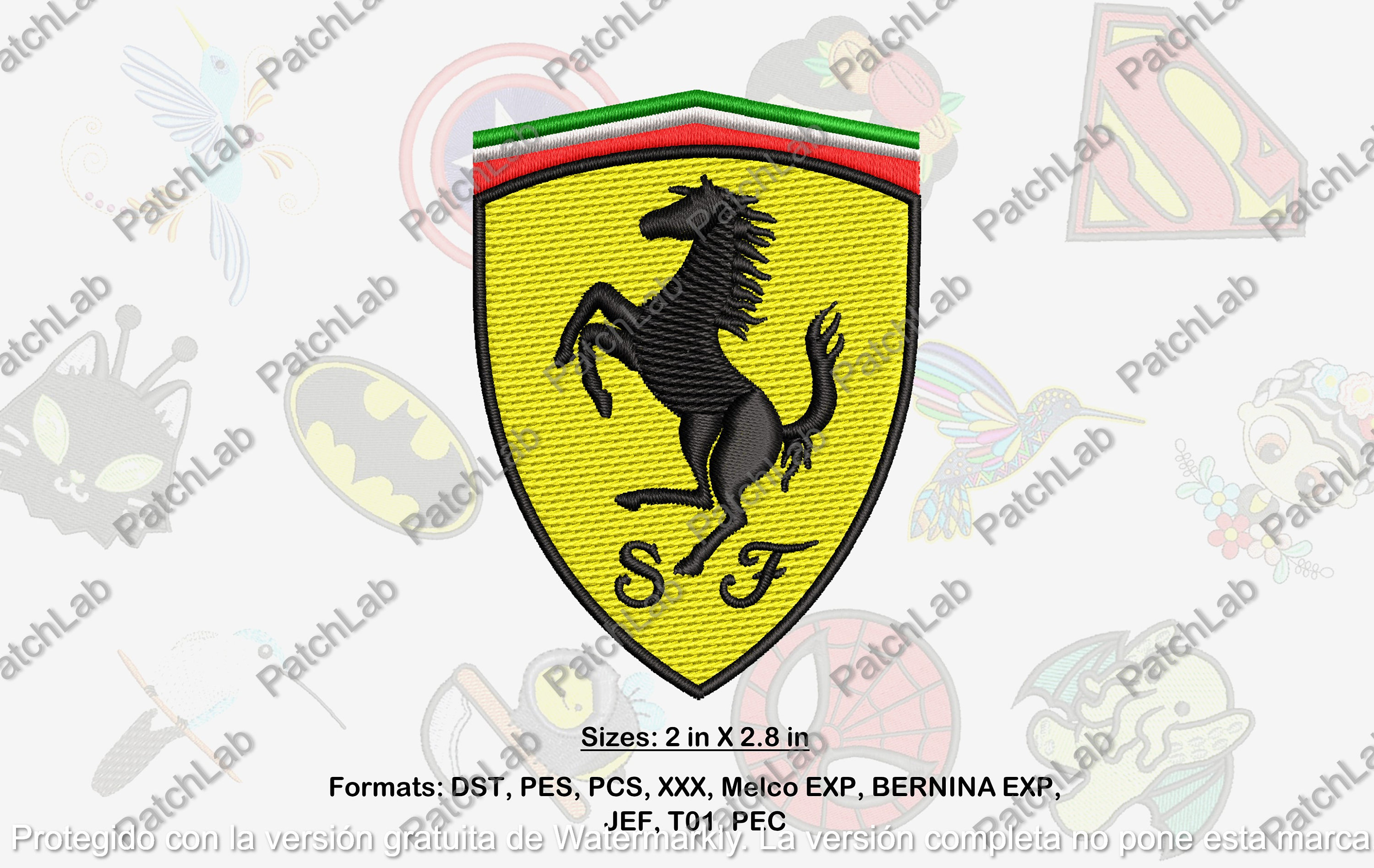 Badge Porsche original Patch Ecusson à coudre WAP10706714