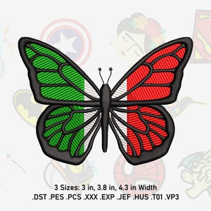 Mexican Butterfly Embroidery Design: 4x4 & 5x7 Hoop (Digital Download)