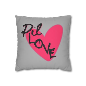 Love Heart Pillowcase, Cozy Home Decor, Valentine&#39;s Gift, Romantic Bedroom Accent, Decorative Cushion Cover