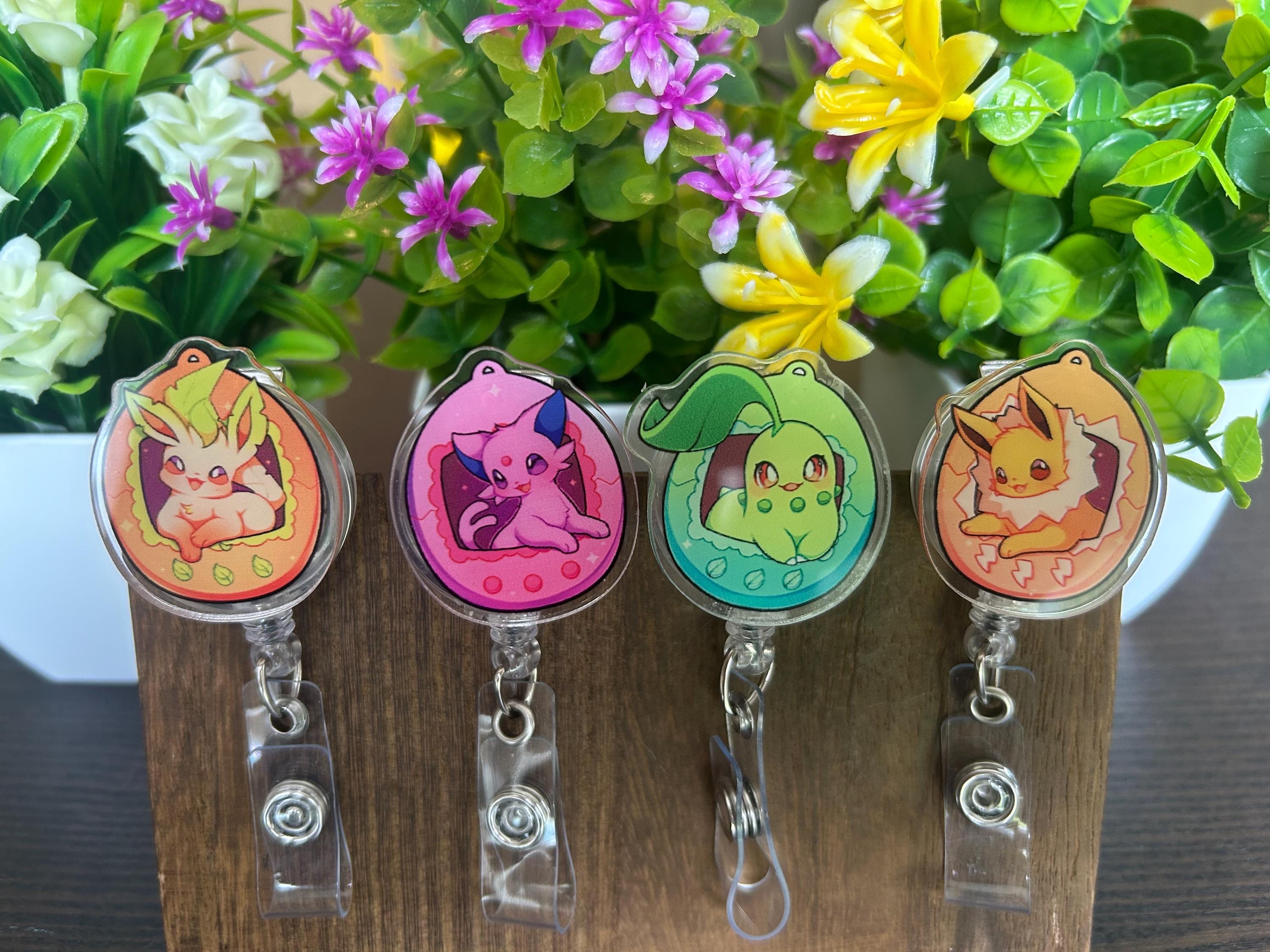 Anime Inspired Tamagotchi Badge Reels, Pins, Multiple Types