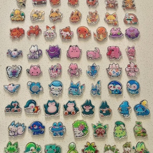 Anime inspired badge reels, multiple types available, alligator clip spin badge reel, pin option