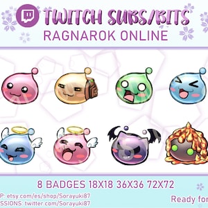 RAGNAROK ONLINE BADGES Twitch Stream | Subs | Embleme | Bits Embleme Twitch-Grafik