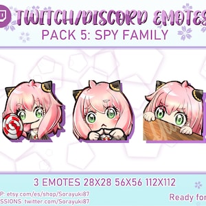 TWITCH SPY FAMILY Streamer Discord Emotes | Anya |