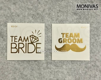 Team Bride / Groom Temporary Tattoo Stickers Wedding Party Bachelor / Hens Night