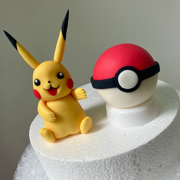 Caketopper Fondant Pokeball Pikachu Tortenfigur Tortendekoration Pokémon