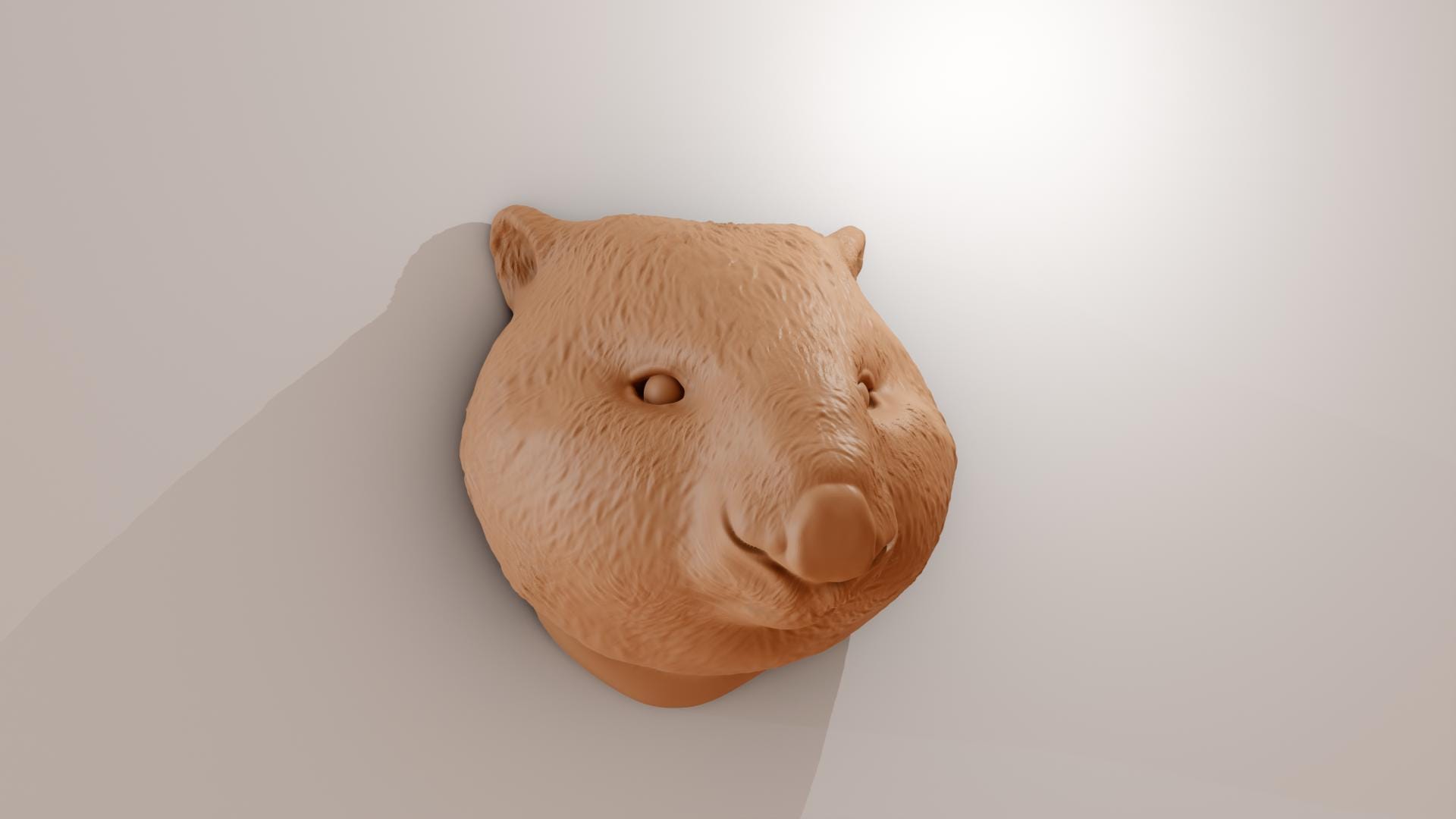 Wombat Cute Wall Mount Head 3d Printing STL File - Etsy