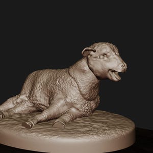 bleating ram goat lamb sitting 3d printing STL file